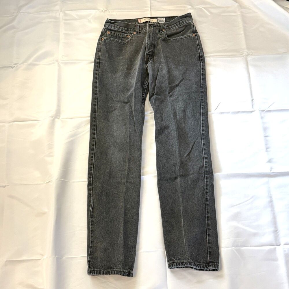 Levi's 505 Regular Fit Jeans Men's 31x32 Faded Black Straight Leg Denim